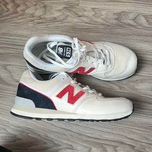 New Balance 574 Sea Salt/Navy - Size 11